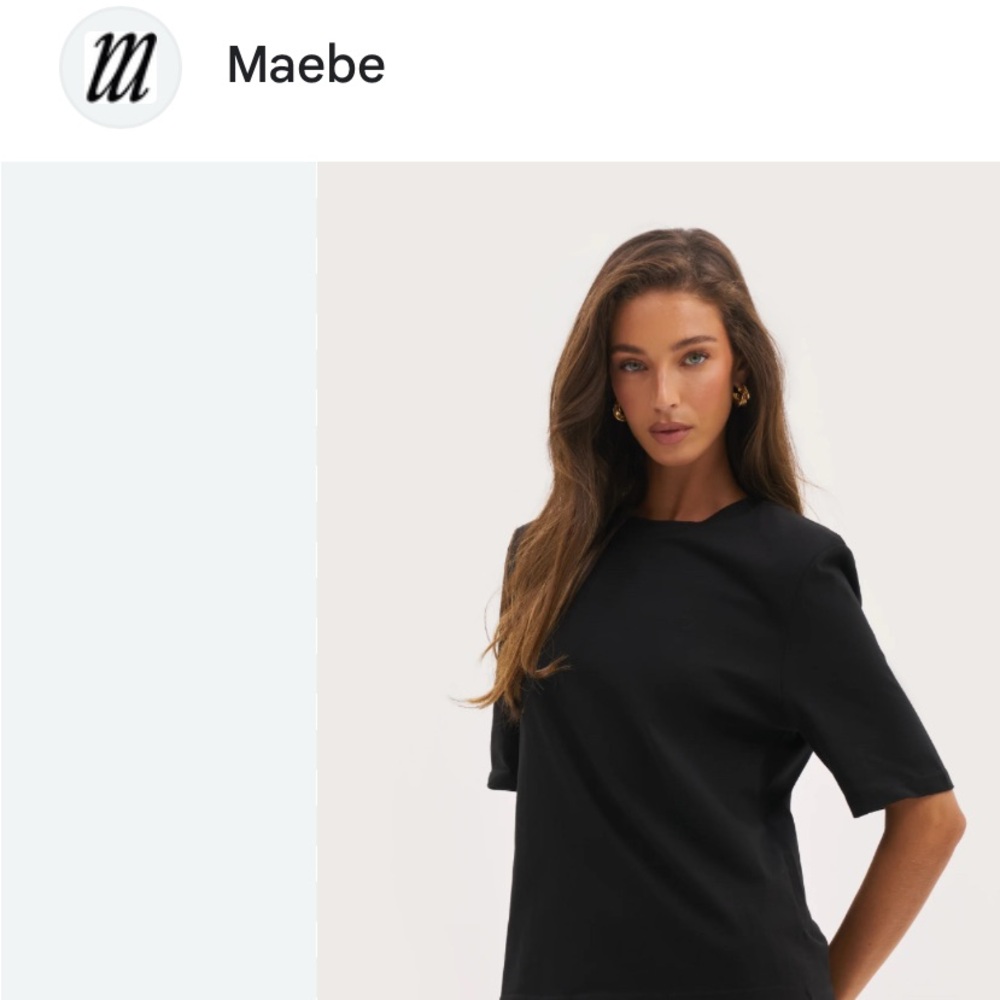Maebe Molly Mae Classic Black Tee